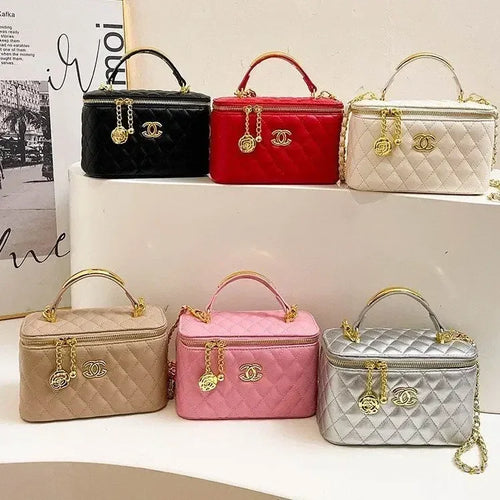 2025 Diamond Chain Box Bag – Chanel style Shoulder & Crossbody Style - Dazzling Beauty Solution