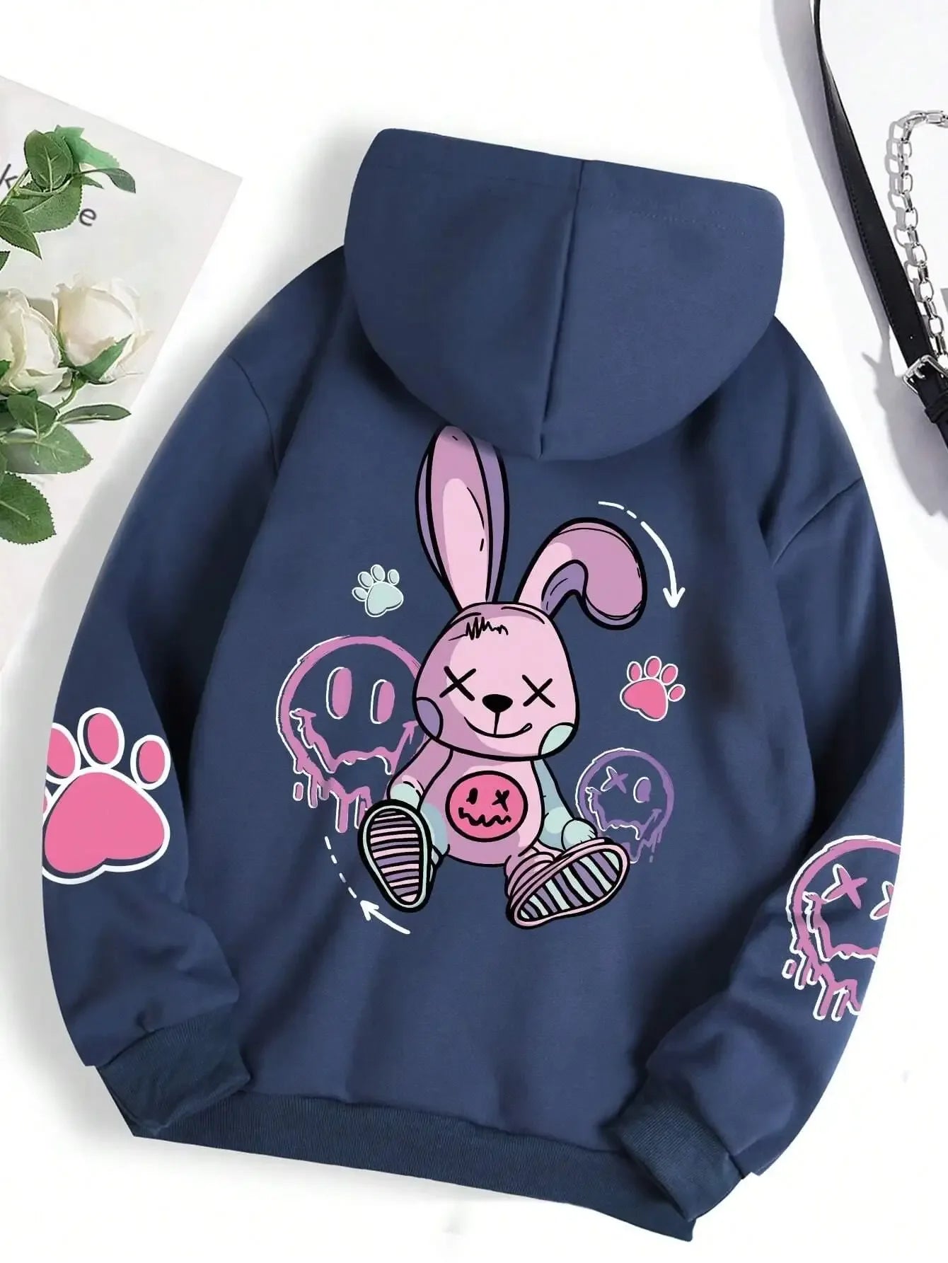 Oversized Printed Hip Hop Women's Hoodie - Dazzling Beauty Solution