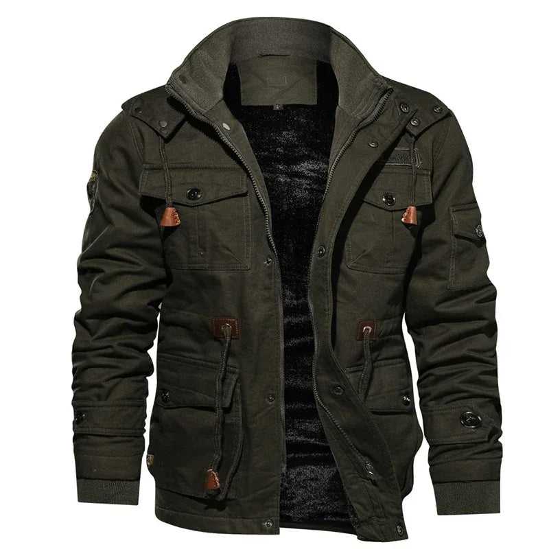 Men’s Military Hooded Winter Parka – Warm Snow Coat - Dazzling Beauty Solution