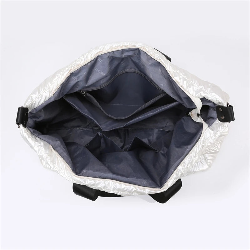 Waterproof Gym & Swimming Bag | Dry & Wet Separation | Yoga, Fitness & Travel | Silver & Black