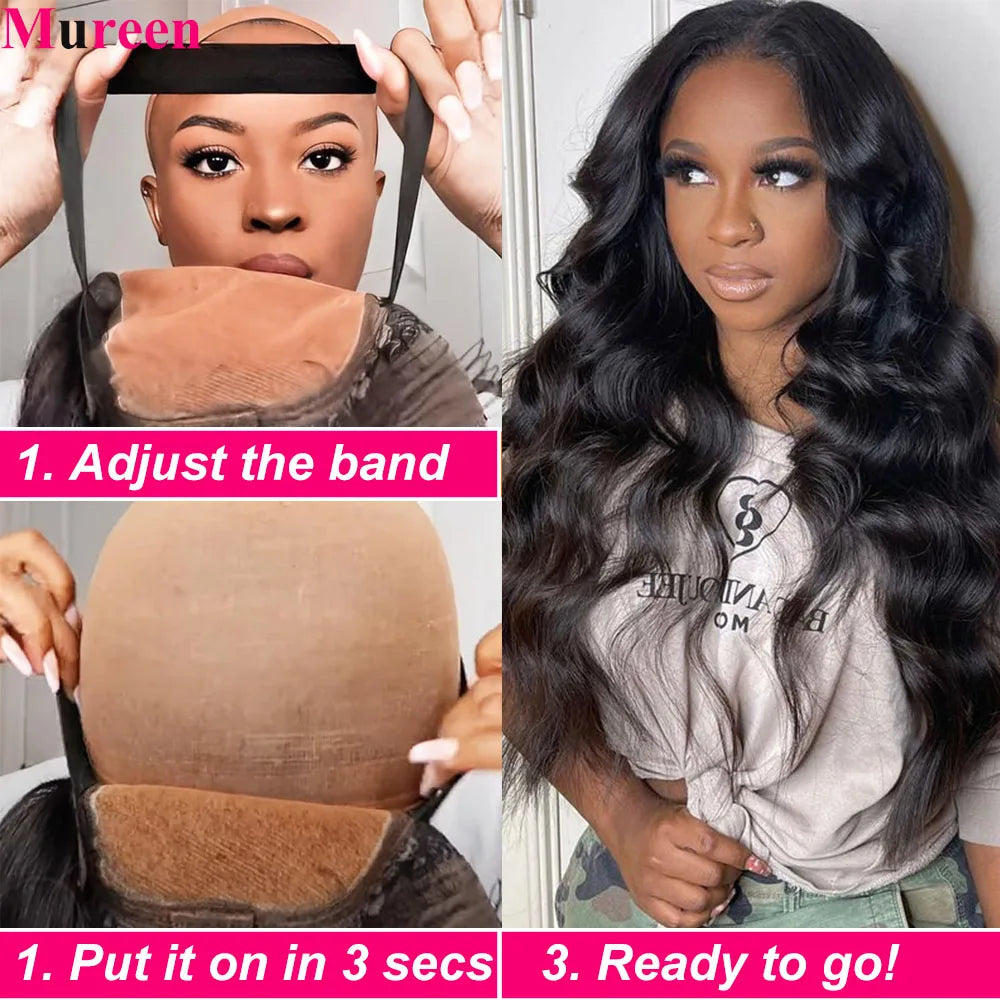 Glueless Body Wave Wig - 250 Density Pre-Cut Lace Human Hair Wig