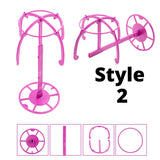 Nunify Plastic Wig Stand Portable Wig Head Stand Black Pink Wig Hang Holder Stand Durable Hair Display Tools Wig Accessories - Dazzling Beauty Solution