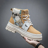 2025 Winter Hot Sale Men's Women High-top Ankle Boots British Chelsea Work Boots Fashion Motocycle Shoes Man Sneakers Size 39-48 - Dazzling Beauty Solution