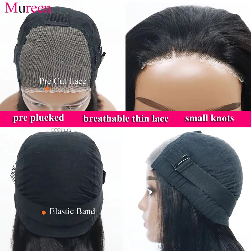 Glueless Body Wave Wig - 250 Density Pre-Cut Lace Human Hair Wig