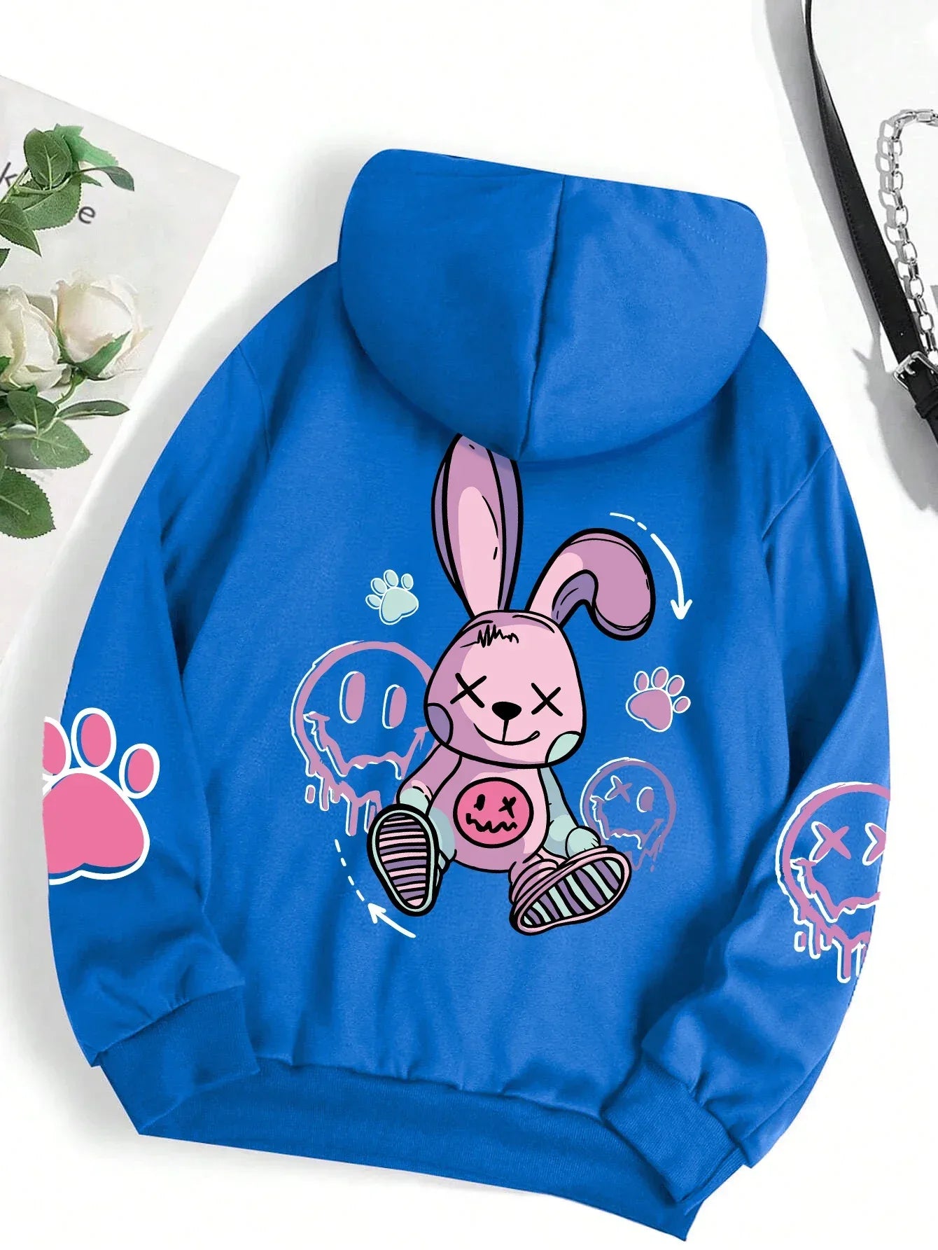 Oversized Printed Hip Hop Women's Hoodie - Dazzling Beauty Solution