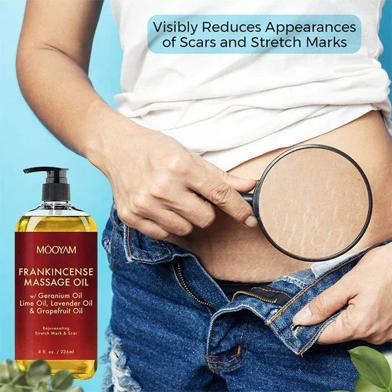 100% Pure Organic Lavender & Frankincense Massage Body Oil – Relaxing, Anti-Cellulite & Sore Muscle Relief - Dazzling Beauty Solution