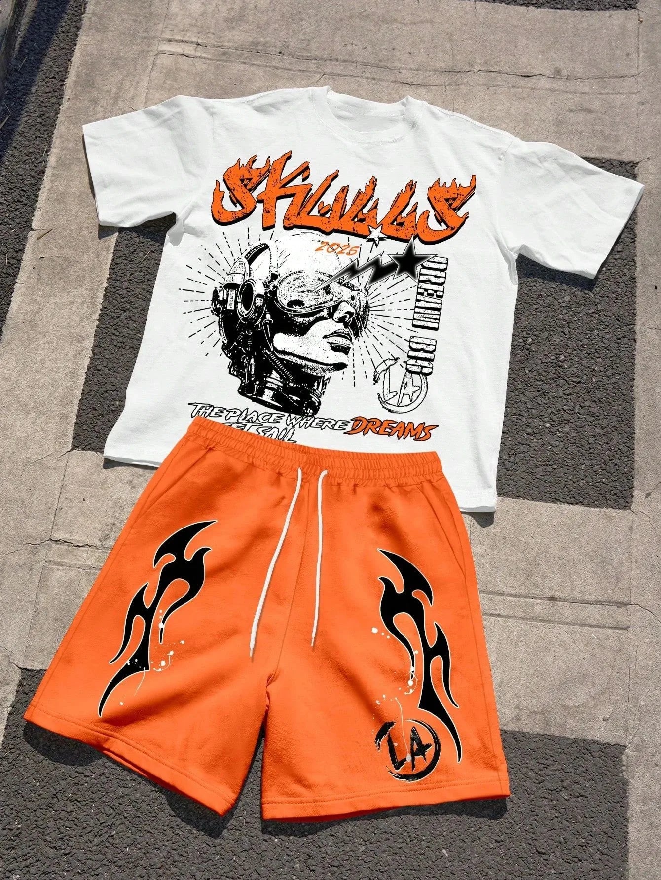 Men's Graphic T-Shirt & Shorts Set – Summer Streetwear
