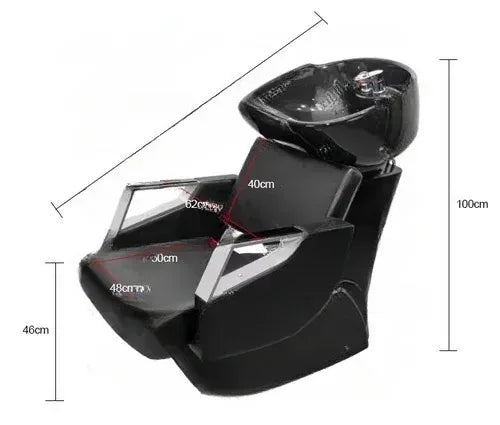 Space-Saving Semi Reclining Shampoo Chair - Dazzling Beauty Solution