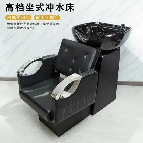 Space-Saving Semi Reclining Shampoo Chair - Dazzling Beauty Solution