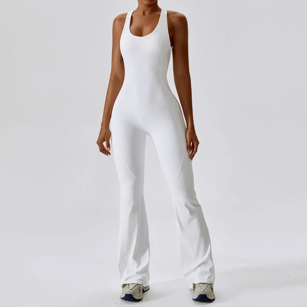 Solid Yoga Jumpsuit – Sleek, Supportive, & Sculpting - Dazzling Beauty Solution