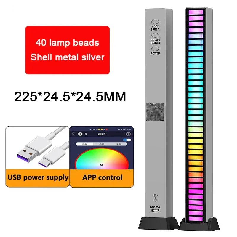 RGB Music Rhythm LED Light – Sound Reactive with App Control - Dazzling Beauty Solution