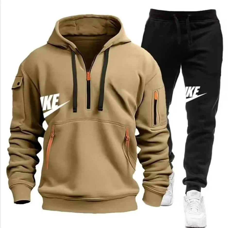 Men's 2-Piece Hoodie & Jogger Set - Long Sleeve Pullover Tracksuit