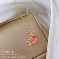 316L Stainless Steel Colorful Crab Pendant Necklace - Dazzling Beauty Solution