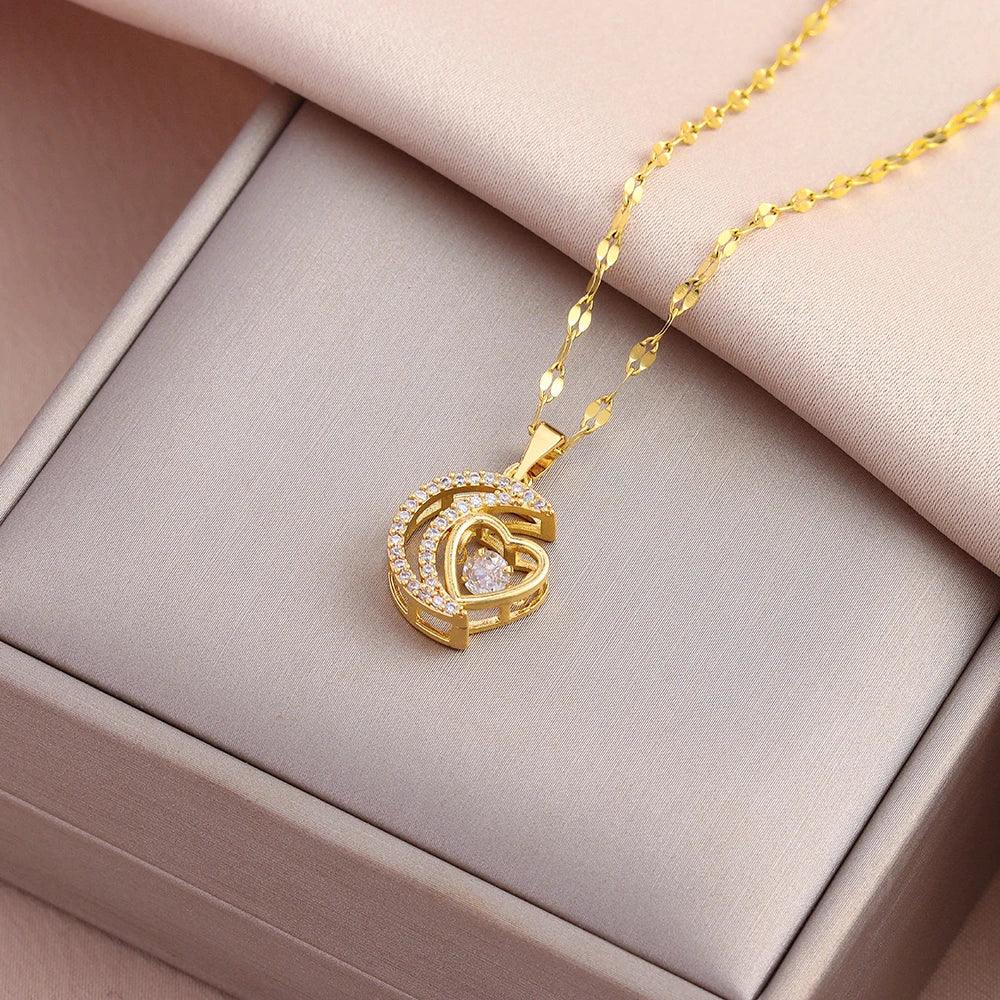 Sweet Sexy Beating Heart Pendant Necklace – Stainless Steel Luxury Jewelry - Dazzling Beauty Solution