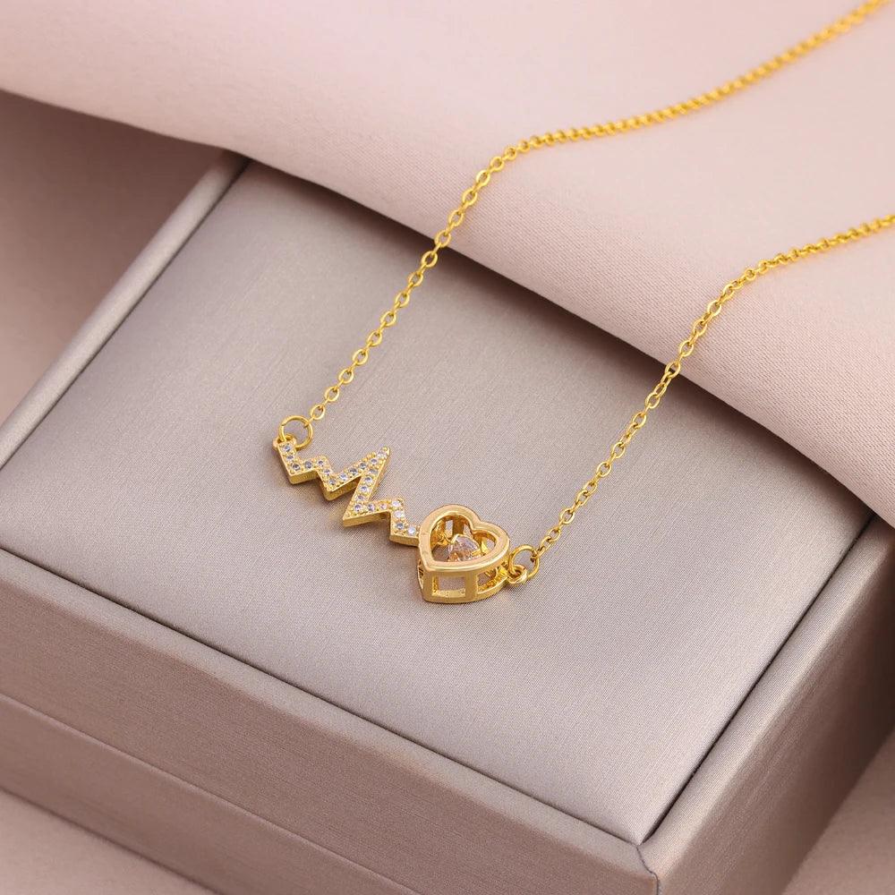 Sweet Sexy Beating Heart Pendant Necklace – Stainless Steel Luxury Jewelry - Dazzling Beauty Solution