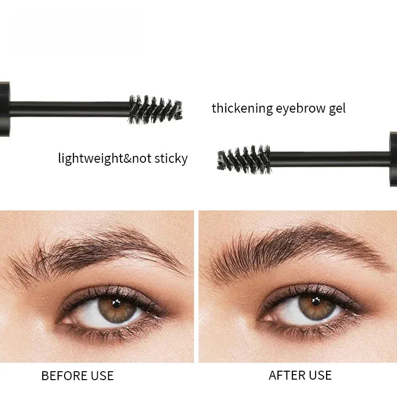 Long-Lasting Waterproof Eyebrow Gel – Clear Brow Setter with Spiral Brush - Dazzling Beauty Solution