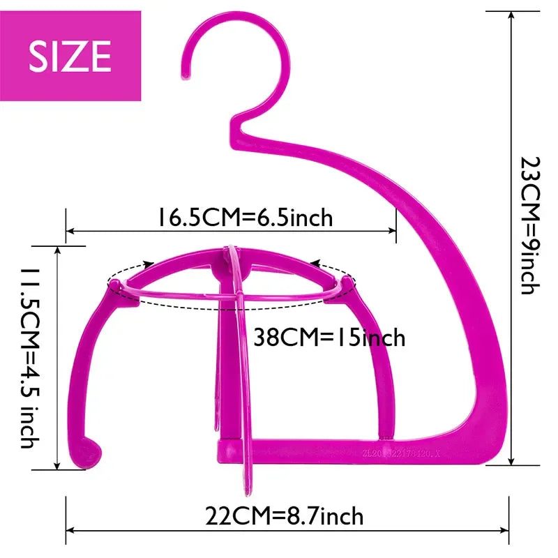 Nunify Plastic Wig Stand Portable Wig Head Stand Black Pink Wig Hang Holder Stand Durable Hair Display Tools Wig Accessories - Dazzling Beauty Solution