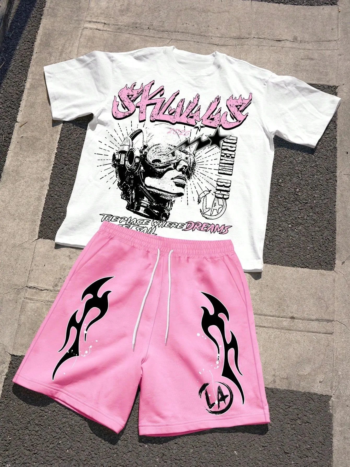 Men's Graphic T-Shirt & Shorts Set – Summer Streetwear
