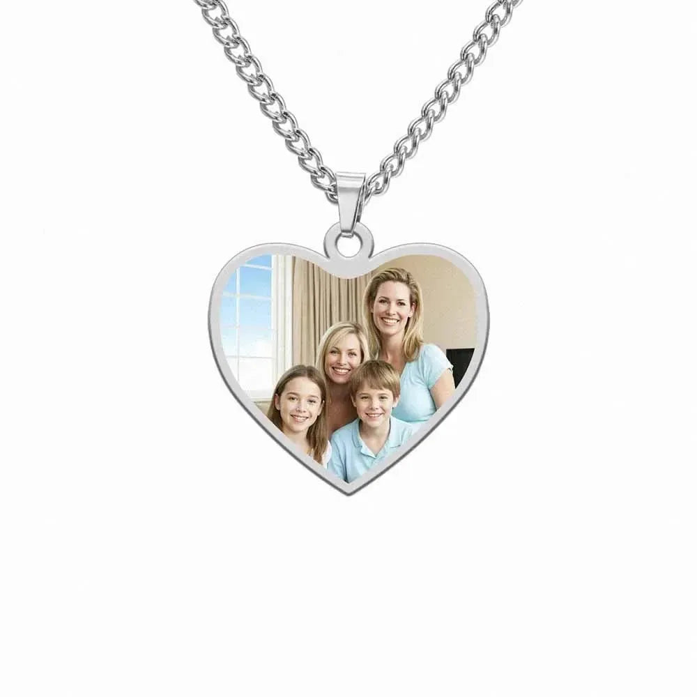 Custom Photo Necklace – Personalized Stainless Steel Picture Pendant - Dazzling Beauty Solution