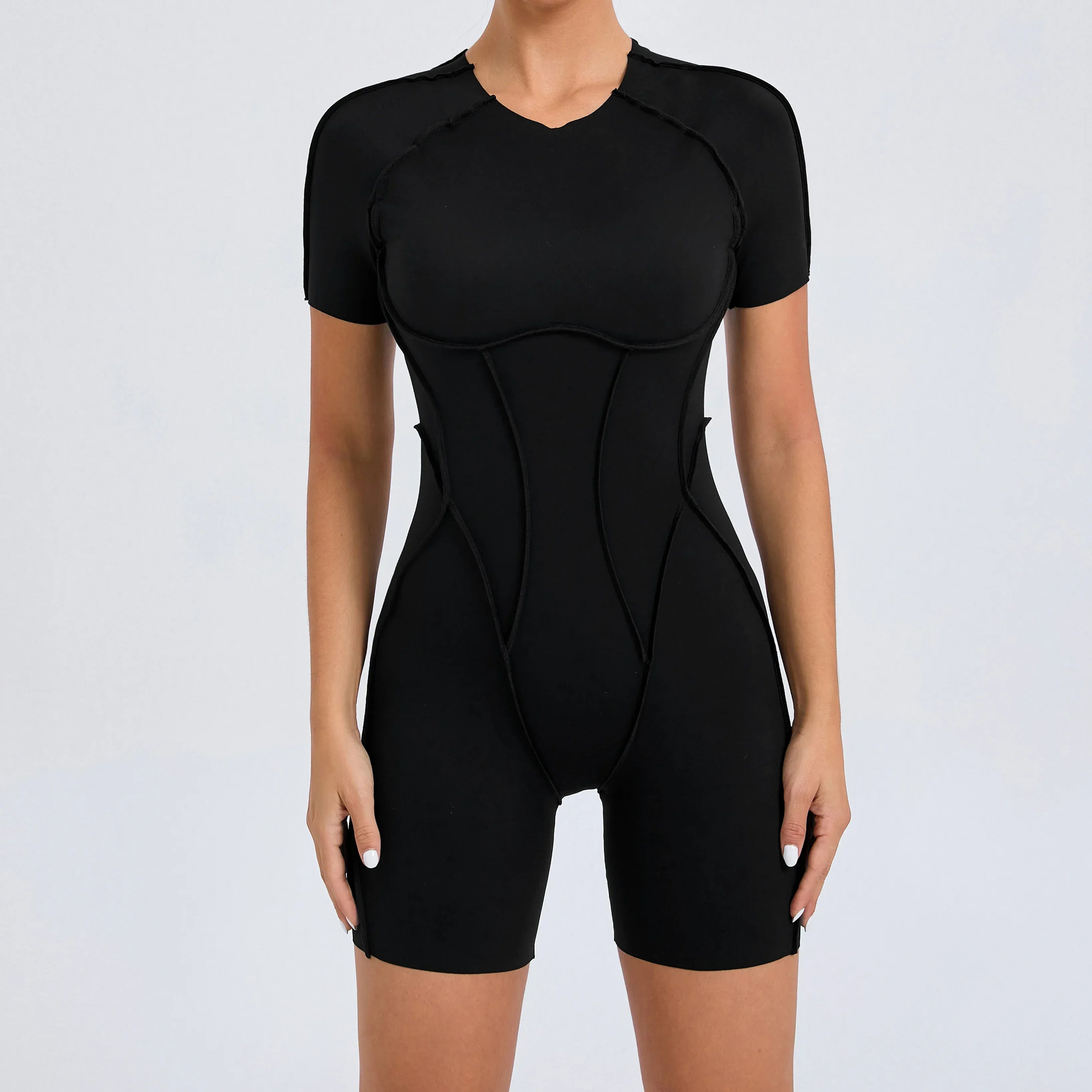 Women’s Backless Fitness Jumpsuit Set - Dazzling Beauty Solution