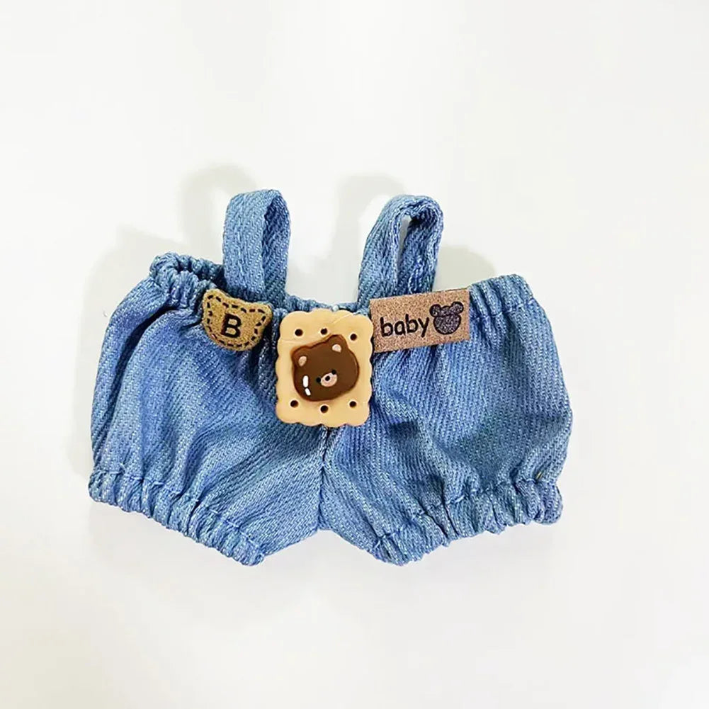 Stylish Overalls for Labubu Doll (15–17cm) – Pink, Blue, White, Brown, Black - Dazzling Beauty Solution