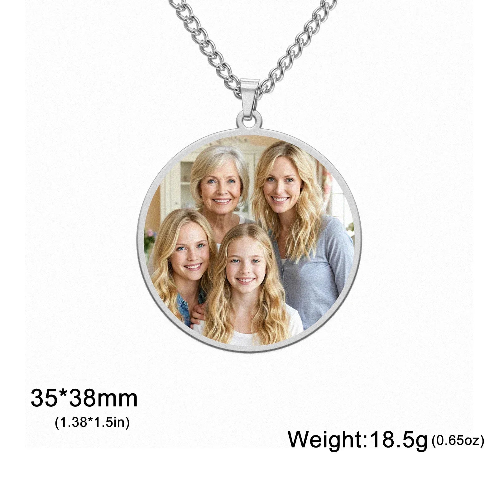 Custom Photo Necklace – Personalized Stainless Steel Picture Pendant - Dazzling Beauty Solution