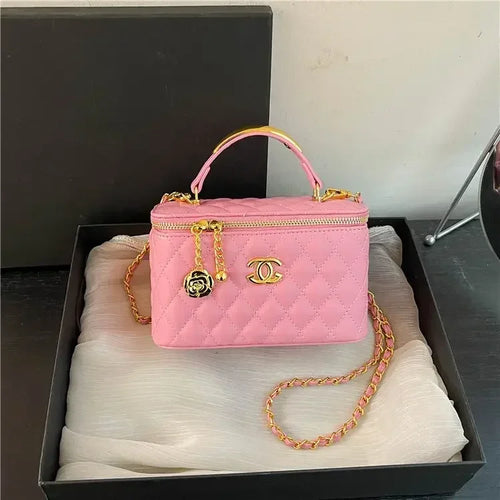 2025 Diamond Chain Box Bag – Chanel style Shoulder & Crossbody Style - Dazzling Beauty Solution
