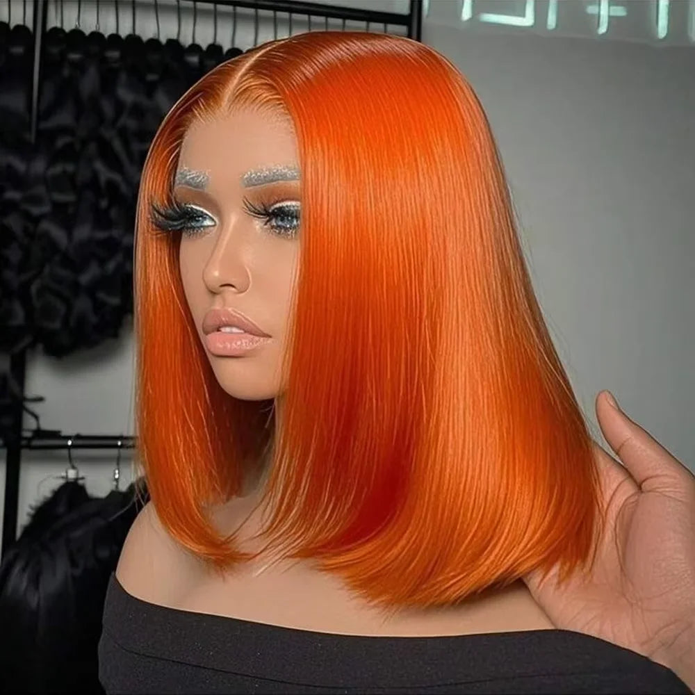 Colorful Lace Front Bob Wig - 13x4 Brazilian Human Hair Wig