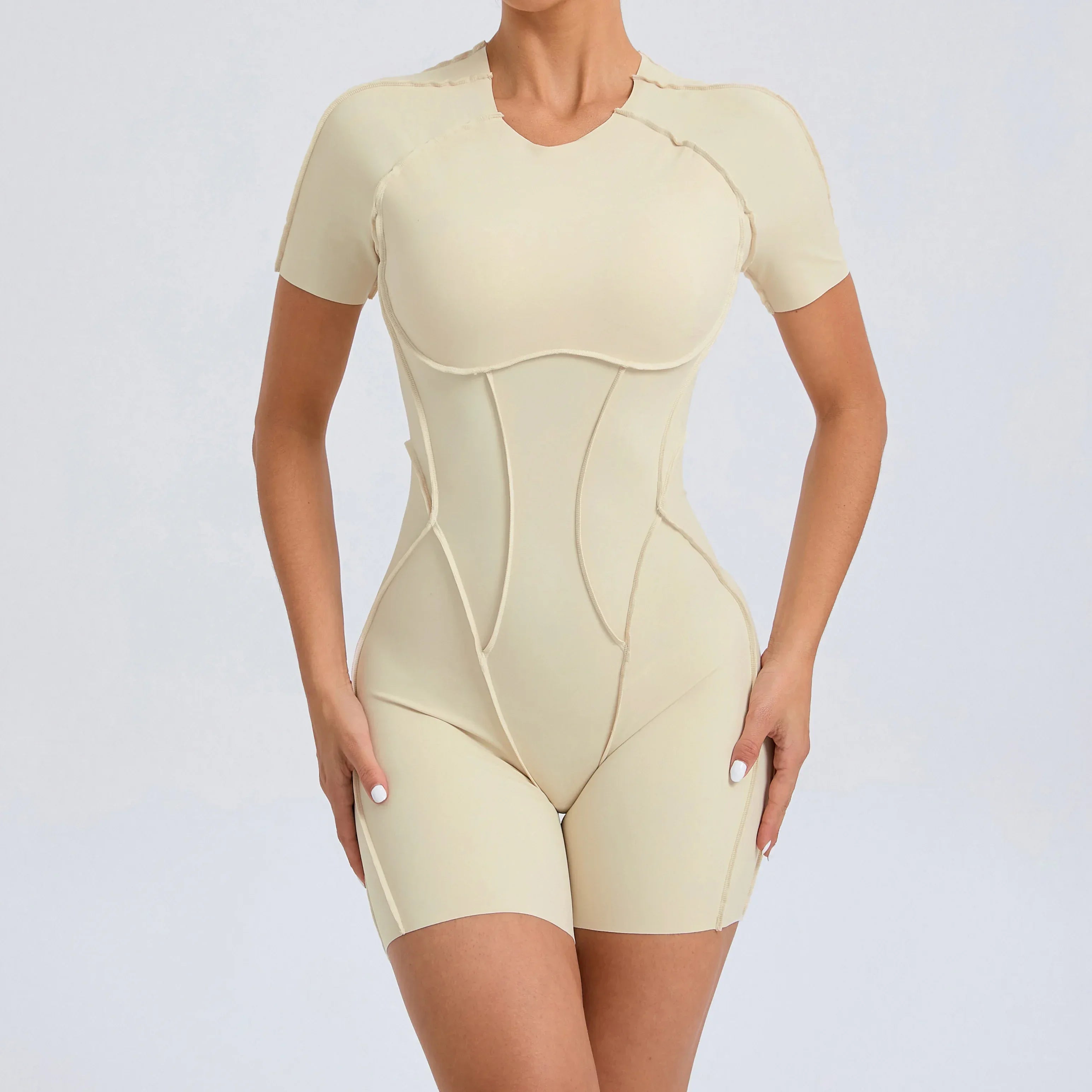 Women’s Backless Fitness Jumpsuit Set - Dazzling Beauty Solution
