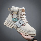 2025 Winter Hot Sale Men's Women High-top Ankle Boots British Chelsea Work Boots Fashion Motocycle Shoes Man Sneakers Size 39-48 - Dazzling Beauty Solution