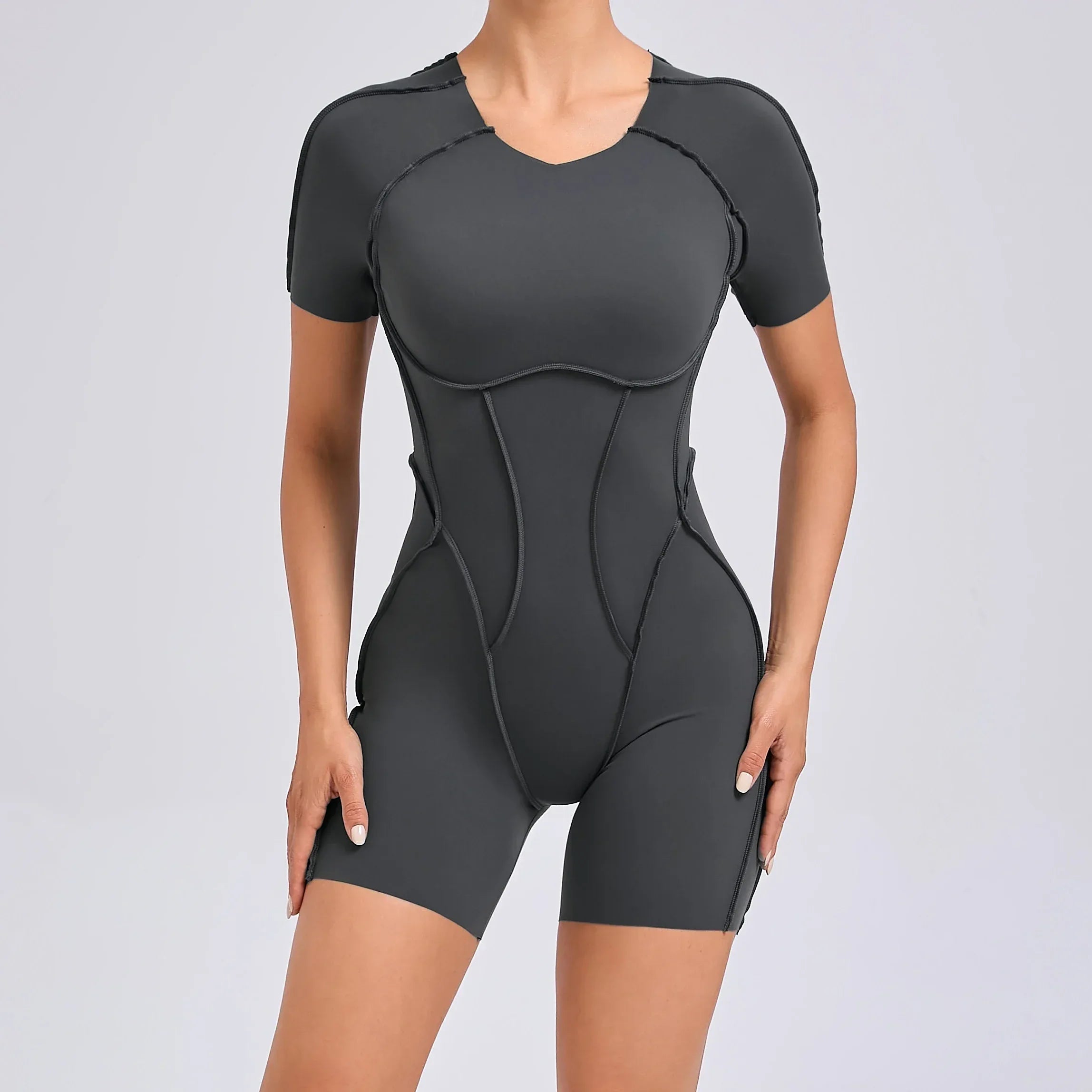 Women’s Backless Fitness Jumpsuit Set - Dazzling Beauty Solution