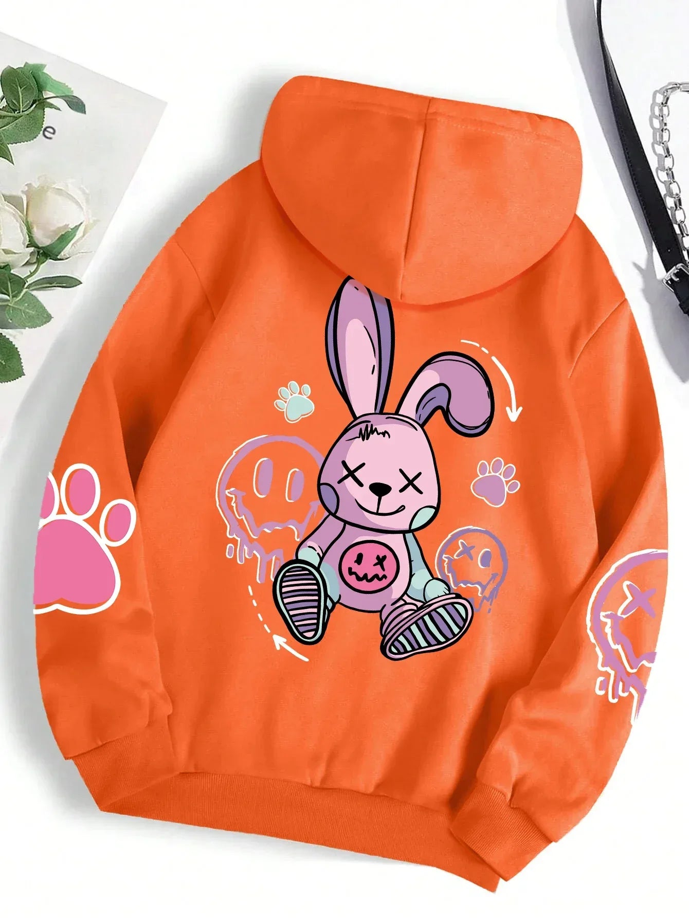 Oversized Printed Hip Hop Women's Hoodie - Dazzling Beauty Solution