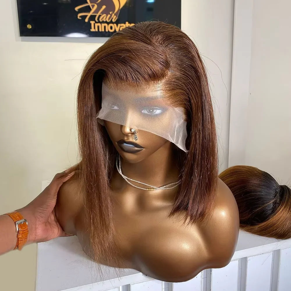 Colorful Lace Front Bob Wig - 13x4 Brazilian Human Hair Wig