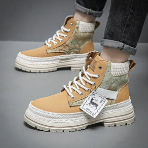 2025 Winter Hot Sale Men's Women High-top Ankle Boots British Chelsea Work Boots Fashion Motocycle Shoes Man Sneakers Size 39-48 - Dazzling Beauty Solution