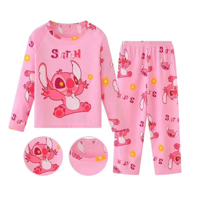 Stitch Angel Pajamas Set – Long Sleeve Top & Cozy Pants for Kids - Dazzling Beauty Solution