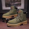 High Top Boots Men's Leather Shoes Fashion Motorcycle Ankle Boots for Men Winter Boots Man Shoes Lace-Up Botas Hombre - Dazzling Beauty Solution