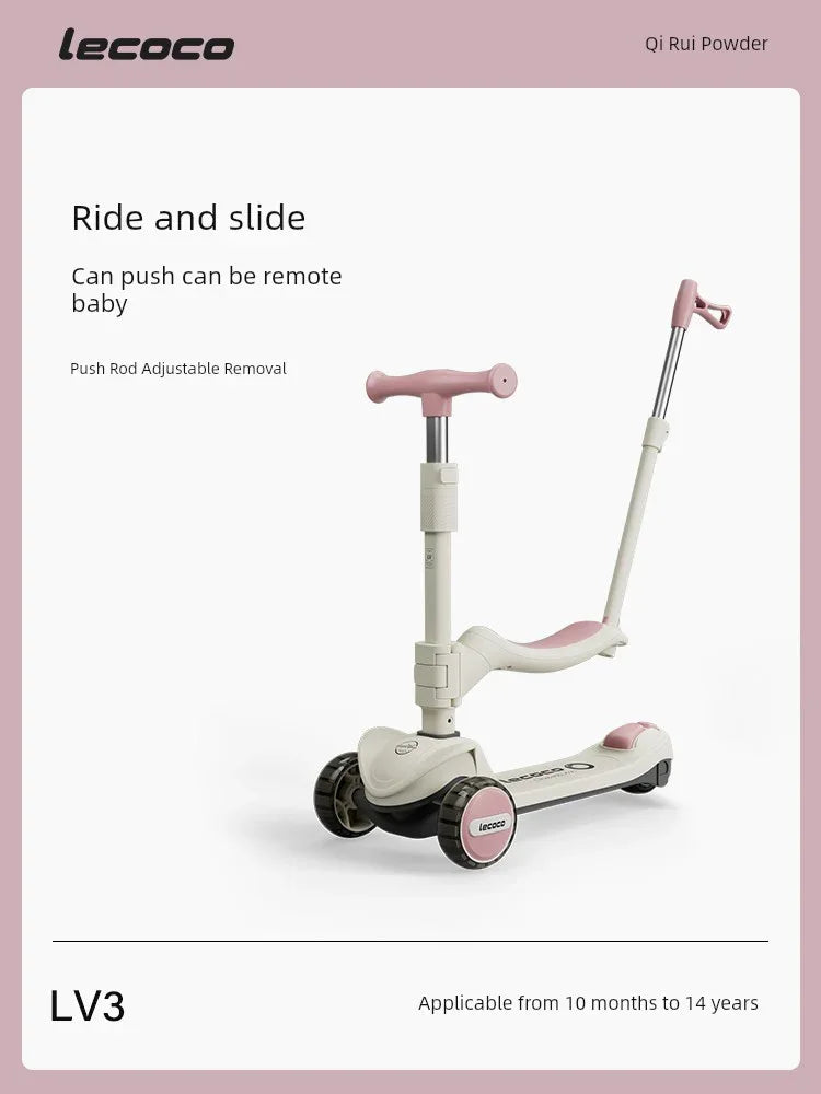 3-in-1 Kids Scooter & Ride-On for Ages 2-6 - Dazzling Beauty Solution