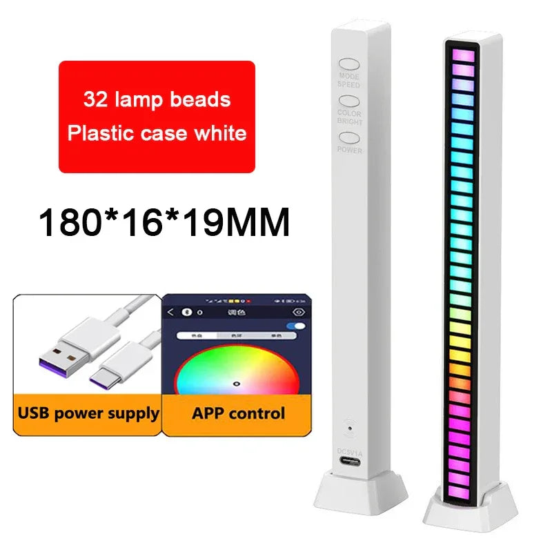 RGB Music Rhythm LED Light – Sound Reactive with App Control - Dazzling Beauty Solution