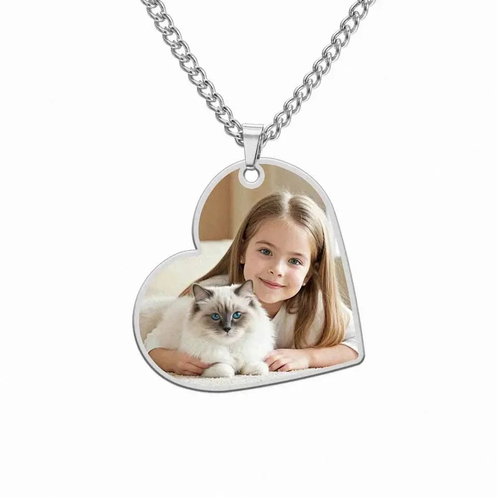 Custom Photo Necklace – Personalized Stainless Steel Picture Pendant - Dazzling Beauty Solution
