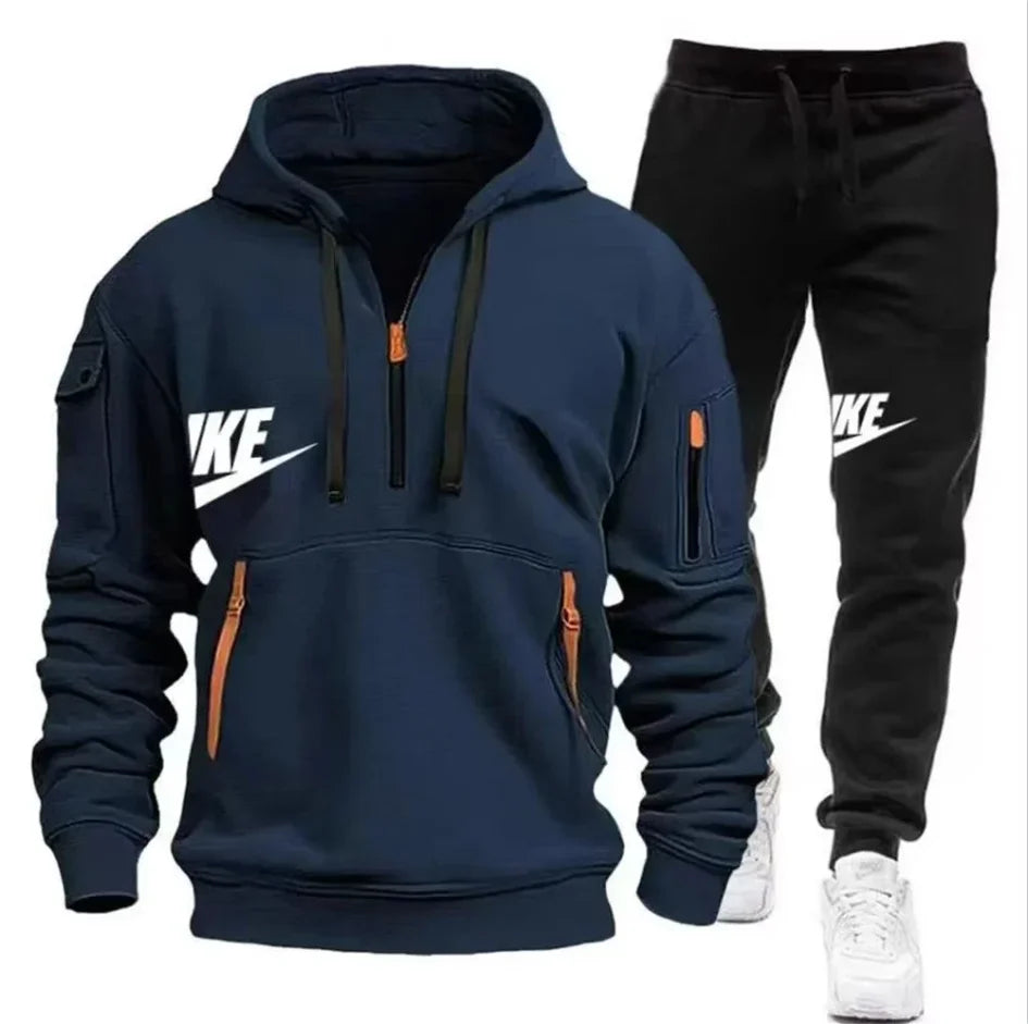 Men's 2-Piece Hoodie & Jogger Set - Long Sleeve Pullover Tracksuit