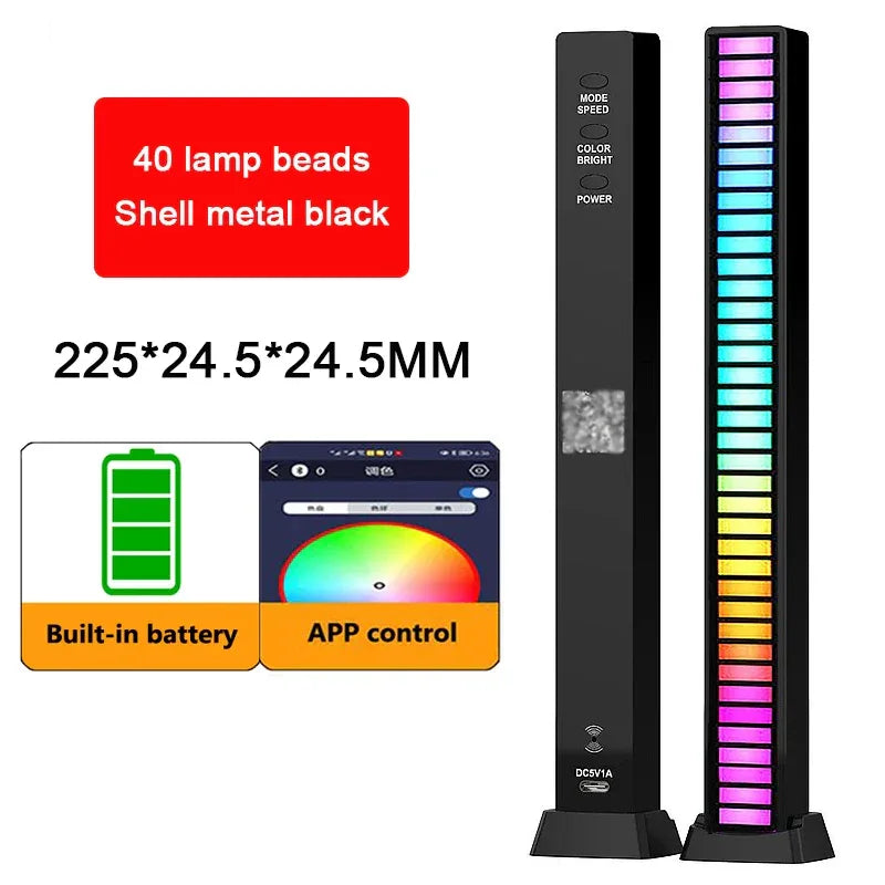 RGB Music Rhythm LED Light – Sound Reactive with App Control - Dazzling Beauty Solution
