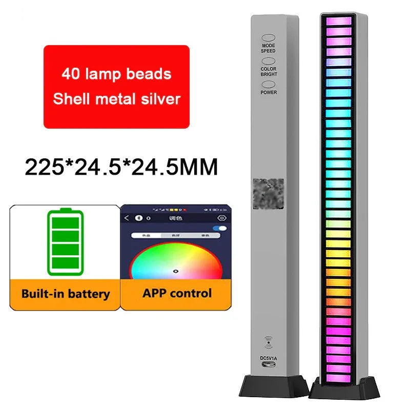 RGB Music Rhythm LED Light – Sound Reactive with App Control - Dazzling Beauty Solution