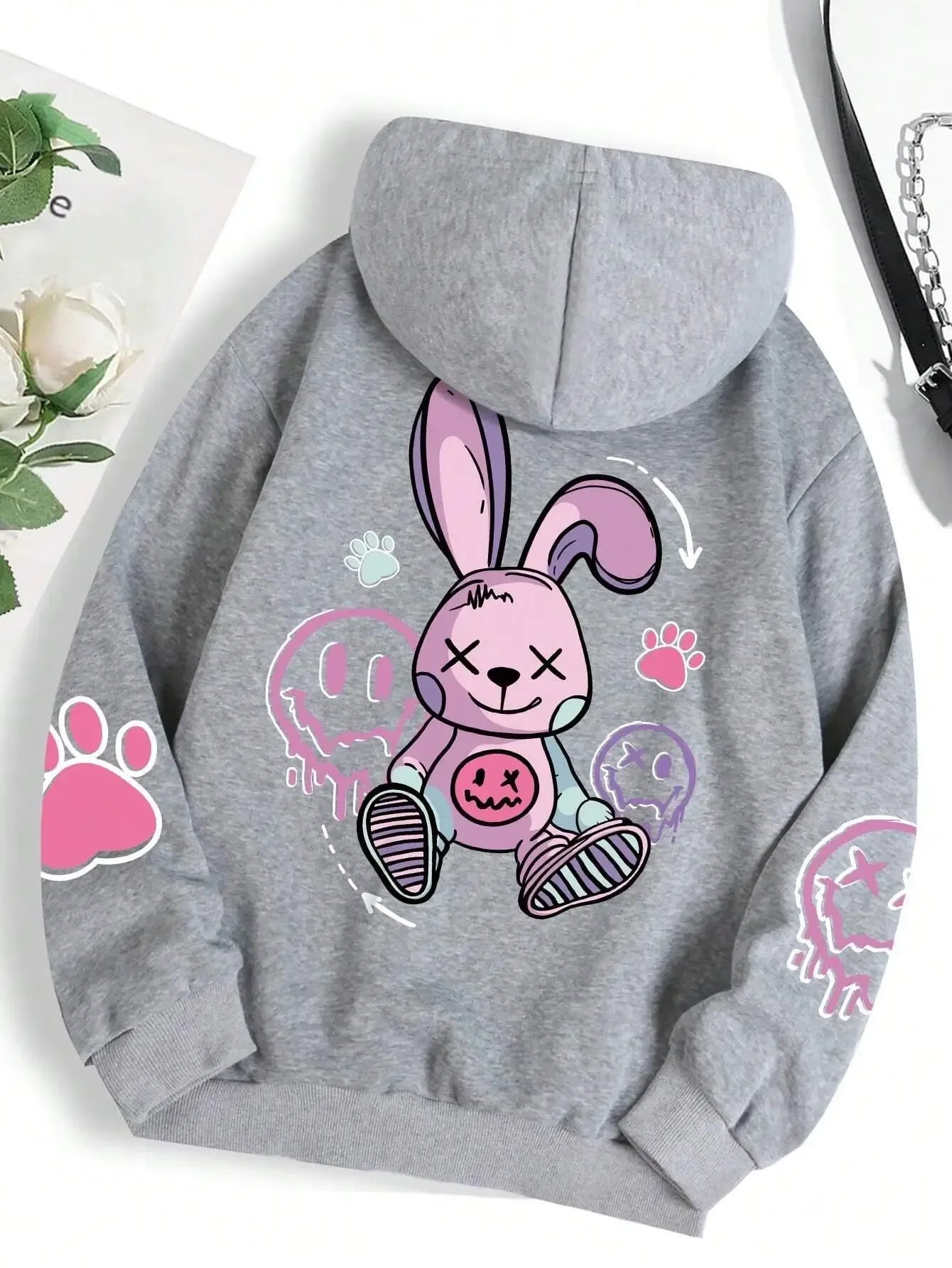Oversized Printed Hip Hop Women's Hoodie - Dazzling Beauty Solution