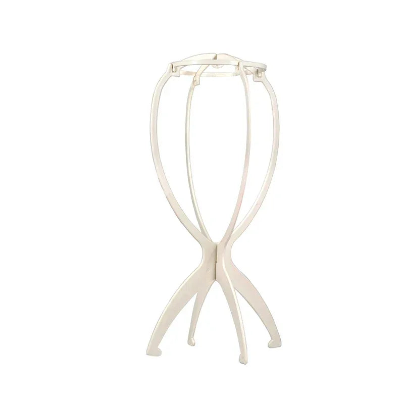 Nunify Plastic Wig Stand Portable Wig Head Stand Black Pink Wig Hang Holder Stand Durable Hair Display Tools Wig Accessories - Dazzling Beauty Solution