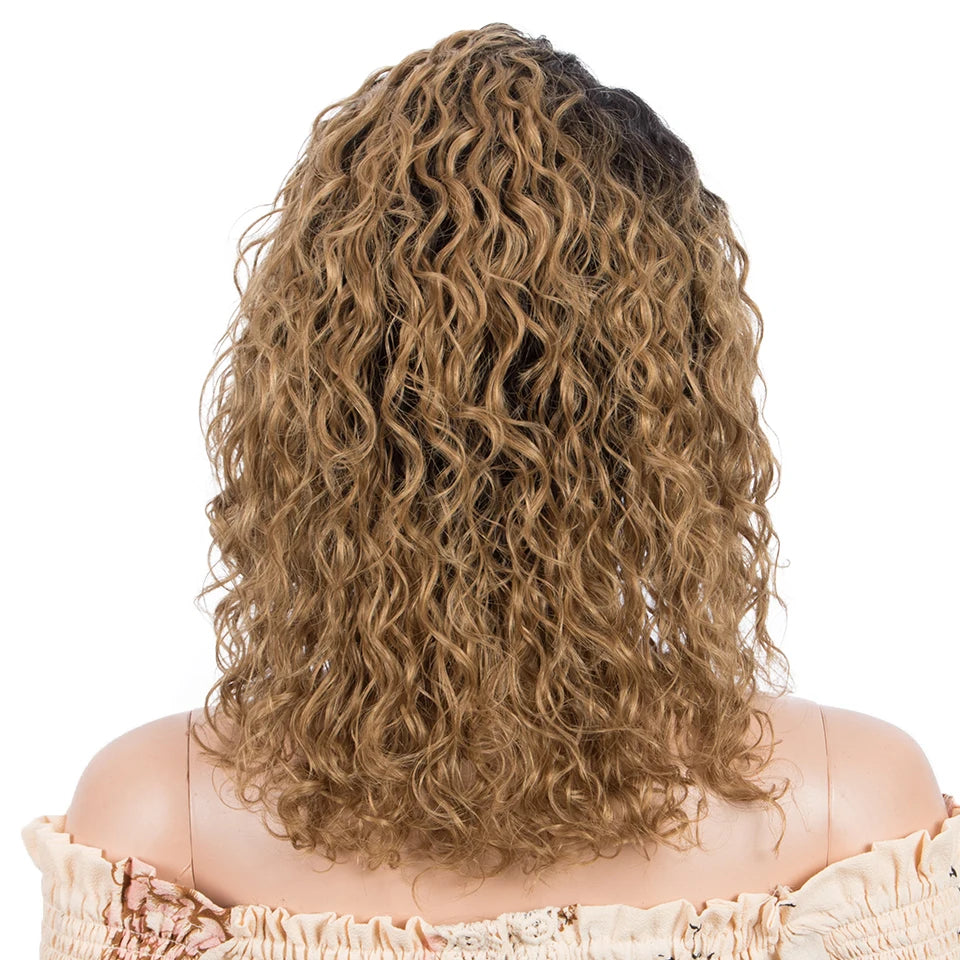 Curly T-Part Lace Front Wig – 13x4x1 Brazilian Human Hair, 180% Density (4 Colors, Middle & Side Part)