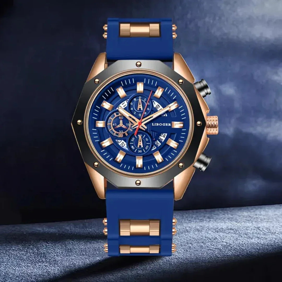 Men's Quartz Sports Watch with Silicone Band - Dazzling Beauty Solution