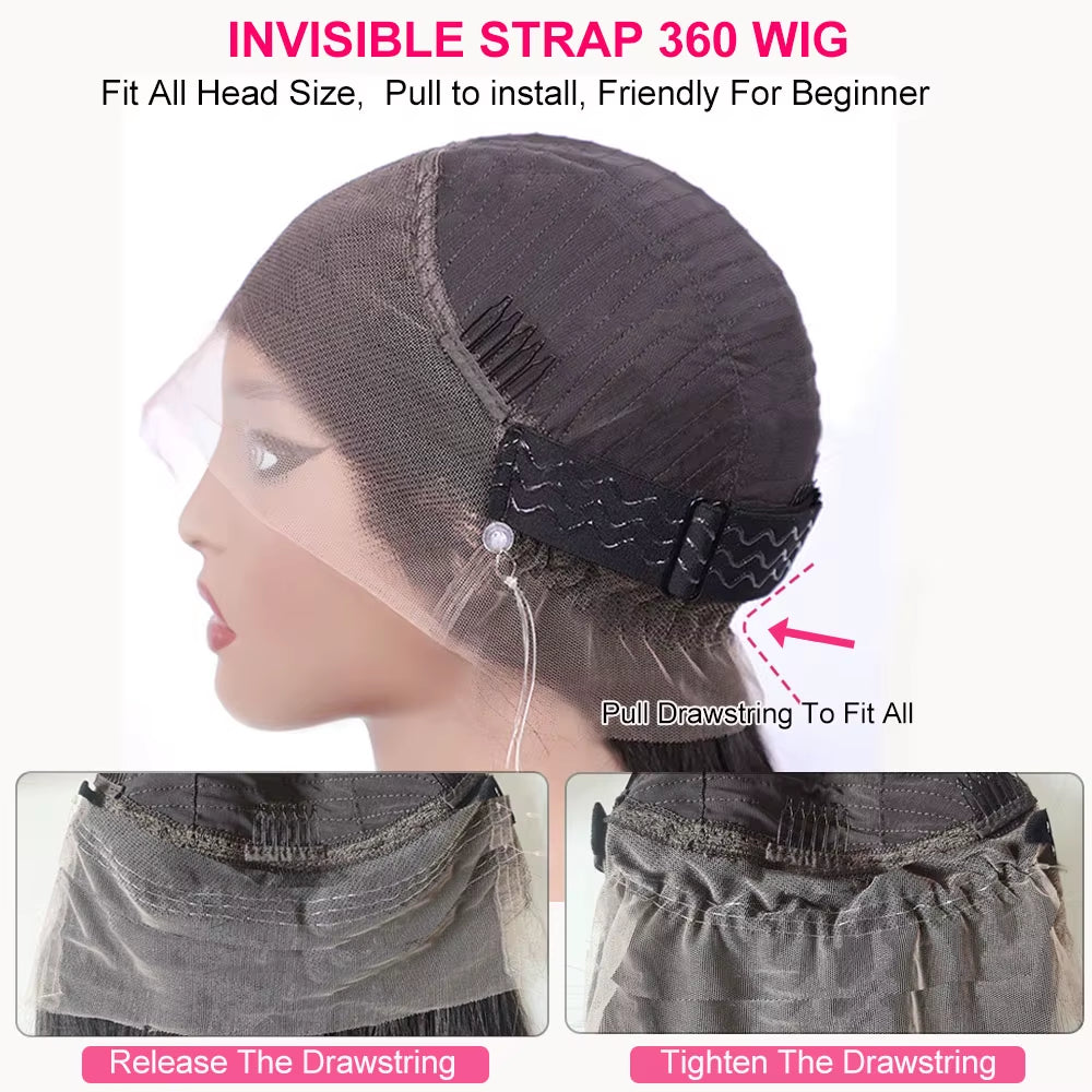 Discover the 250% Density Invisi Strap 360 Full HD Lace Wig – Chocolate Brown Deep Wave Perfection for effortless style.