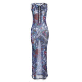 Fashion Street Shooting 3D Digital Pullover Strap Dress - Dazzling Beauty Solution