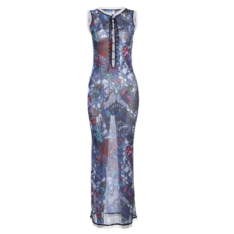 Fashion Street Shooting 3D Digital Pullover Strap Dress - Dazzling Beauty Solution