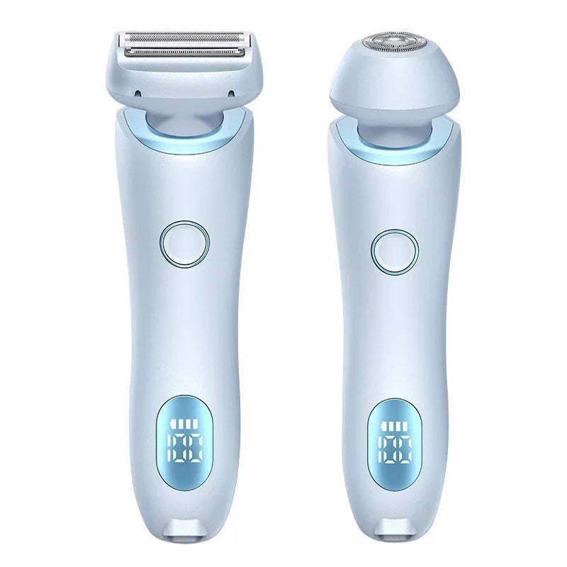 2-in-1 Rechargeable Epilator & Hair Removal Trimmer – Face, Body, Bikini, Legs & Underarms - Dazzling Beauty Solution